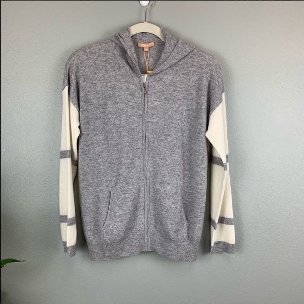 100% Cashmere Kier & J Full Zip Sweater - Picture 2 of 7